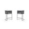Manhattan Comfort Cosmopolitan Counter Stool in Grey and Black (Set of 2) 2-CS008-GY - alternate 1